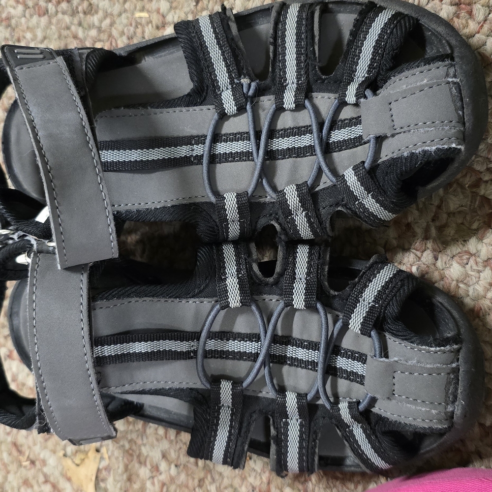Kids Black and Gray Sandals